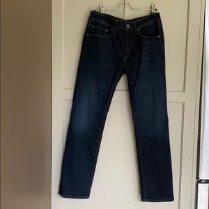 Express Jeans Dark Wash Stretch Slim Straight